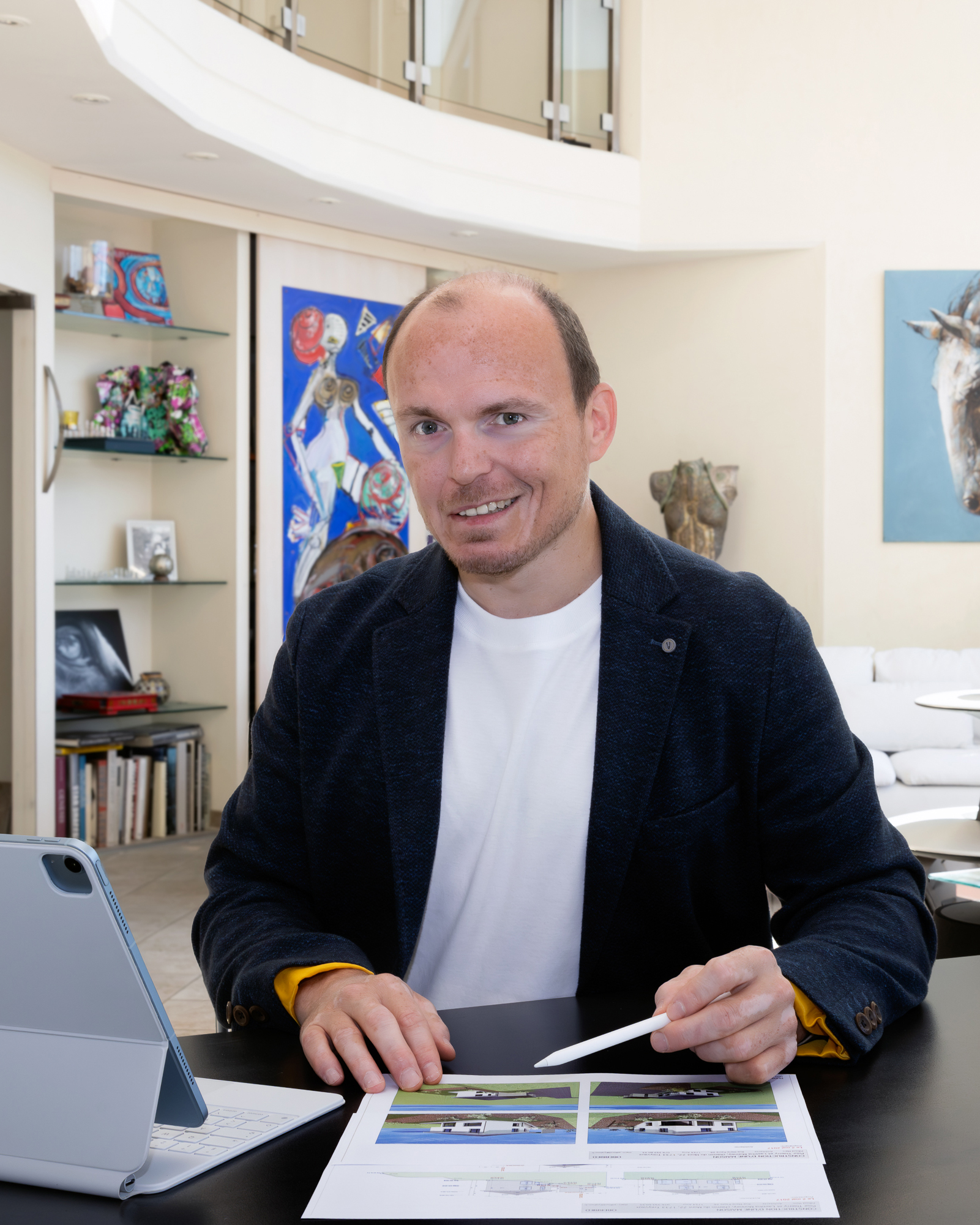 Visite d'un bien immobilier.